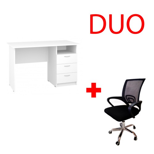 COMBO Bureau  (blanc) + chaise 