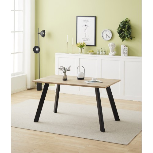 S-163 Table (texture bois/noir)