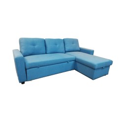 Emmy Sectional Reversible Sofa-Bed (Blue)