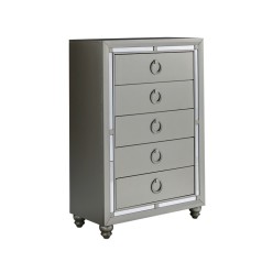 Riley commode 5 tiroirs (silver)