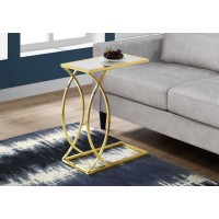 I-3188 Accent Table (mirror top with gold metal)