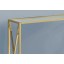 I-3446 Table d'appoint - 42"L / metal gold / verre trempe