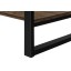 I-2851 Table d'appoint 48"L / faux bois foncé / métal noir 