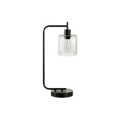 I-9637 Luminaire 20"H lampe de table (noir metal / verre usb) 
