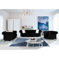Ocean 3pcs Sofa Set (Black) 
