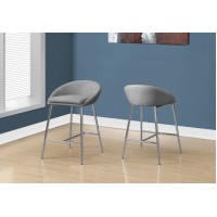 I-2298 Bar stool 2pcs (Grey)
