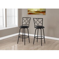 I-2375 Bar stool 2pcs (Black)