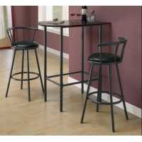I-2398 Bar stool 2pcs (Black)