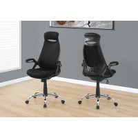 I-7268 Office Chair with  high back (Black mesh/ Chrome)