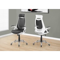 I-7269 Office chair with high backrest (White / mesh grey / chrome)