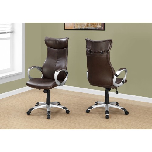 I-7289 Office chair Brown leather-look / High back executive
