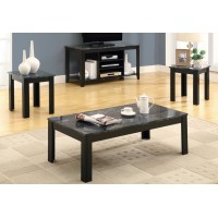 I-7843 Coffee Table Set 3pcs (marble-look top)