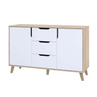 Dresser Retro K-3+2 with 3 drawers and 2 lockers (sonoma+white)