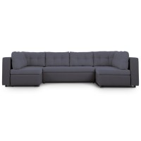 Adam-II Reversible Sectional Sofa-Bed (anthracite)
