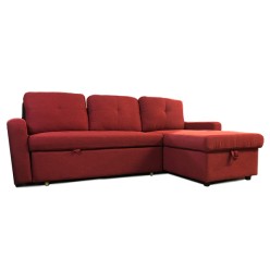 Emmy Sectional Reversible Sofa-Bed  (Red)