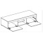 TV Stand "SILVER 2" 55"L (white/grey gloss)