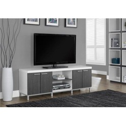 I-2591  TV Stand – 60"L white/grey