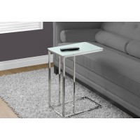 I-3000 Accent Table  (metal chrome with frost tempered glass)