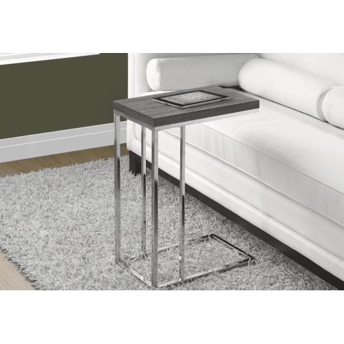 I-3253 Accent Table (light brown/metal chrome)